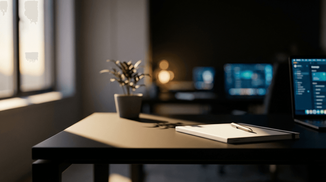 Digital media strategist reviewing performance metrics on a high-resolution monitor